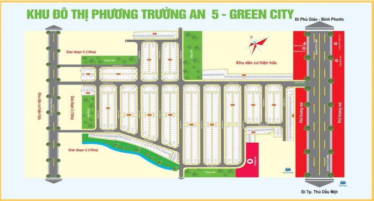 Mặt bằng phân lô dự án Khu đô thị Phương Trường An 5